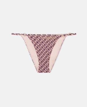 Stella McCartney S-Wave Print Bikini Briefs Badkläder Dam Rosa Vinröda | 6053IZJXK