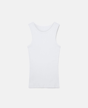 Stella McCartney S-Wave Räfflad Tank Blast Dam Vita | 7108QGCKY