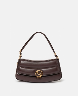 Stella McCartney S-Wave Vadderad Axelväska Dam Choklad Bruna | 4365PVRMG