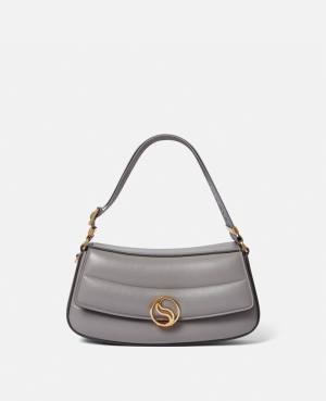 Stella McCartney S-Wave Vadderad Axelväska Dam Smoke | 5316DQPAI
