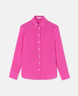 Stella McCartney Silk Skjorta Dam Rosa | 5408JBHDL