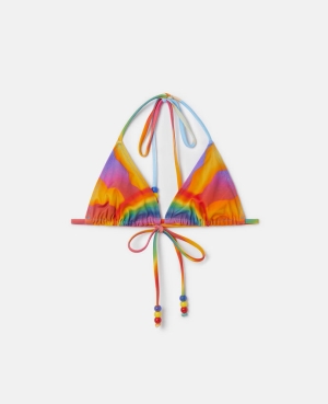 Stella McCartney Smile Print Triangle Bikini Badkläder Dam Multicolour | 6531QLIKT