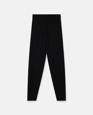 Stella McCartney Stella Iconics Fine Knit Cuffed Långbyxor Dam Svarta | 1826AUMBE