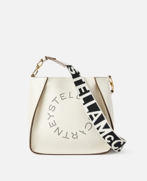 Stella McCartney Stella Logo Axelväska Dam Vita | 3268IQBTH