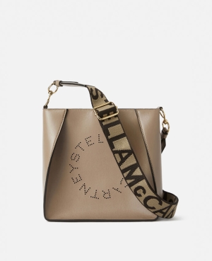 Stella McCartney Stella Logo Axelväska Dam Moss | 3964ZMFDN