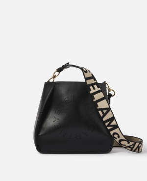 Stella McCartney Stella Logo Axelväska Dam Svarta | 6157JZUEX