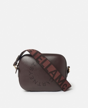 Stella McCartney Stella Logo Mini Bags Dam Choklad Bruna | 3690GYUOK