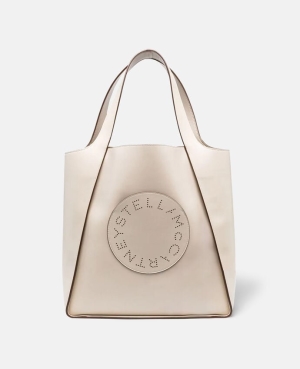 Stella McCartney Stella Logo Square Toteväska Dam Vita | 0473VBZYF