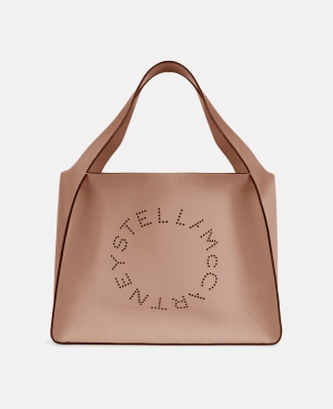 Stella McCartney Stella Logo Toteväska Dam Rosa | 7825HXJRT