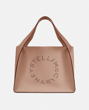 Stella McCartney Stella Logo Toteväska Dam Powder | 8104VNPCY