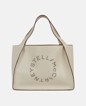 Stella McCartney Stella Logo Toteväska Dam Vita | 9402GJIAY