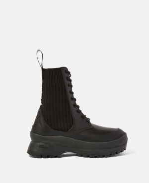 Stella McCartney Trace Spets-Up Biker Stövlar Dam Svarta | 6280GJQCO