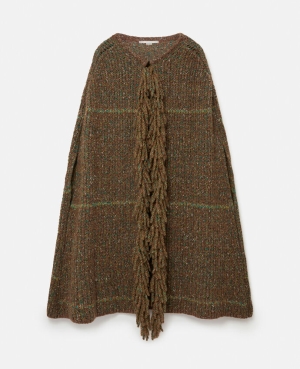 Stella McCartney Tweed Knit Cape Rockar Dam Bruna | 6589PMSQY