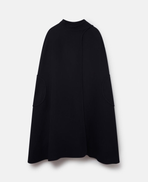 Stella McCartney Ull Longline Cape Rockar Dam Ink | 2074ZXCBY