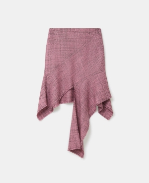 Stella McCartney Ull Mouline Asymmetric Kjolar Dam Rosa | 8237XSPLY