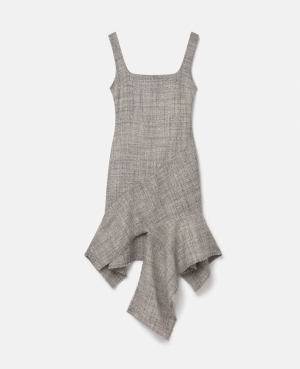 Stella McCartney Ull Mouline Slash Hem Klänning Dam Beige | 0586NGUJK
