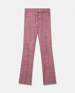 Stella McCartney Ull Mouline Slim Fit Tailored Tailoring Dam Rosa | 0652QIBLA