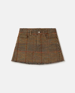 Stella McCartney Ull Tweed Mini Kjolar Dam Bruna | 1785GLZFM