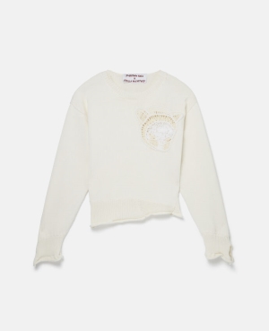 Stella McCartney Upset Kitty Crochet Patch Jumpers Dam Korall | 8105LVBCU