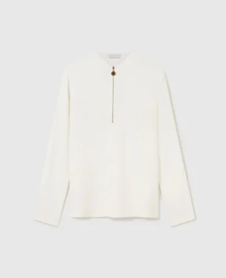 Arlesa blus med dubbel slits och dragkedja