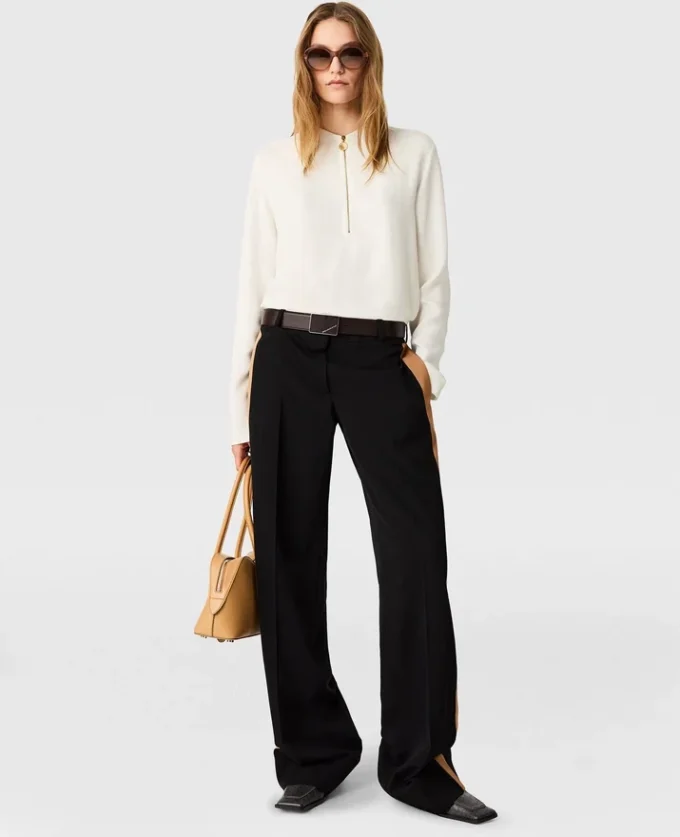 Arlesa blus med dubbel slits och dragkedja Arlesa blus med dubbel slits och dragkedja