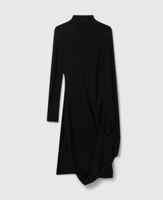 Asymmetrisk cape-midiklänning