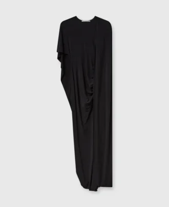 Asymmetrisk maxiklänning med cape