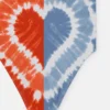 Baddräkt med hjärtmönster i tie-dye
