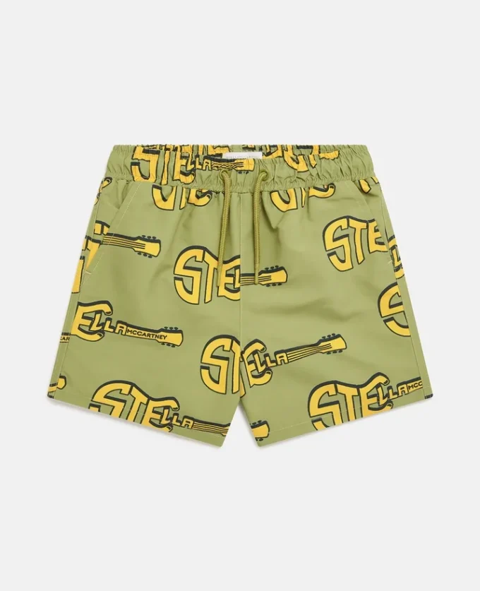 Badshorts med gitarrmönster Badshorts med gitarrmönster