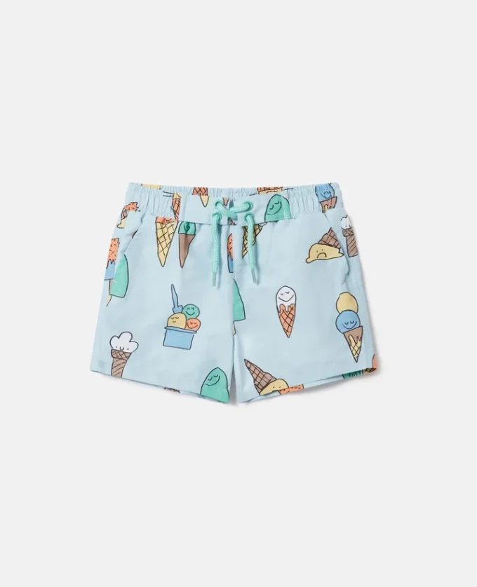 Badshorts med glassmönster Badshorts med glassmönster
