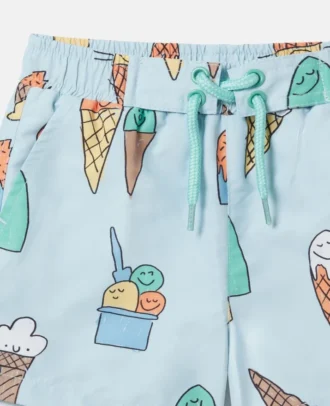 Badshorts med glassmönster