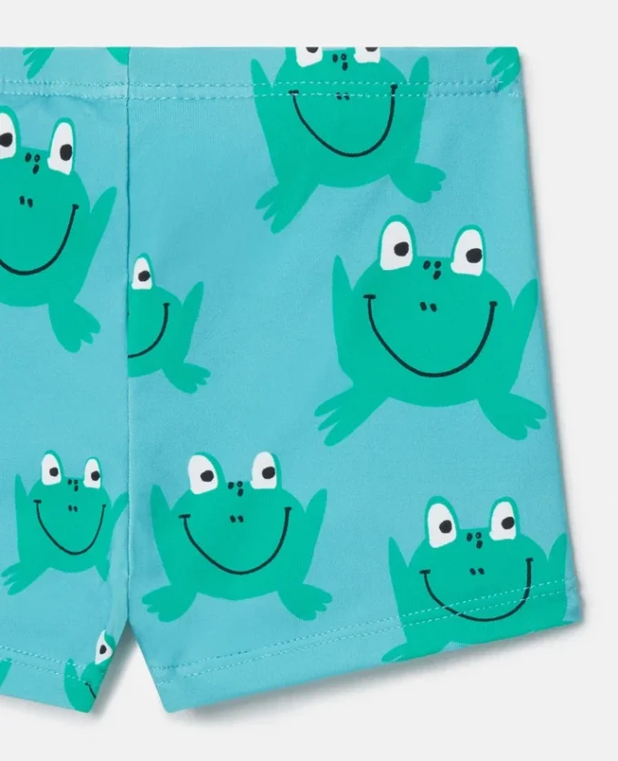 Badshorts med grodtryck