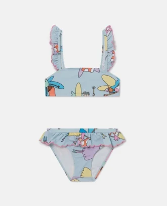 Bikini med volanger och älvsmönster Bikini med volanger och älvsmönster
