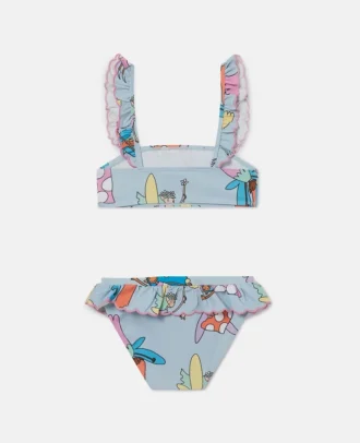 Bikini med volanger och älvsmönster Bikini med volanger och älvsmönster