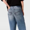 Blekta högmidjade jeans med vida ben