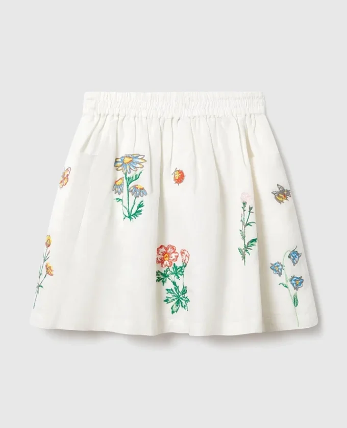 Blombroderad kjol Blombroderad kjol