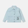 Blommig broderad jeansjacka Blommig broderad jeansjacka