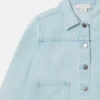 Blommig broderad jeansjacka Blommig broderad jeansjacka