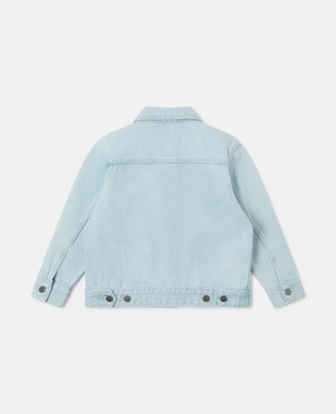 Blommig broderad jeansjacka Blommig broderad jeansjacka