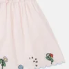 Blommig broderad klänning i linneblandning Blommig broderad klänning i linneblandning