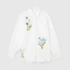 Blommig broderad skjorta Blommig broderad skjorta