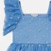 Blommig broderad tyllklänning Blommig broderad tyllklänning