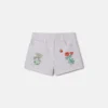 Blommiga broderade shorts