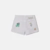 Blommiga broderade shorts