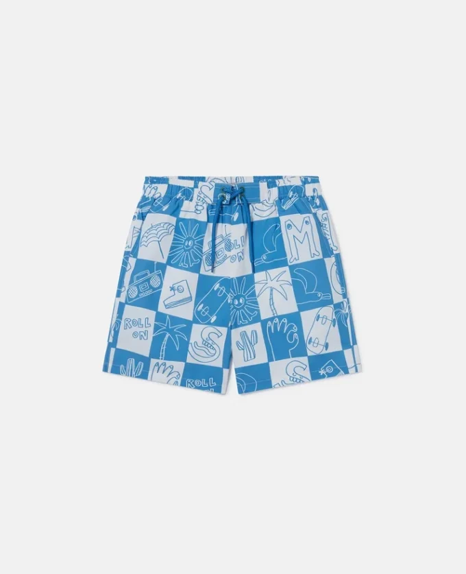 Brand Lettering Check badshorts Brand Lettering Check badshorts