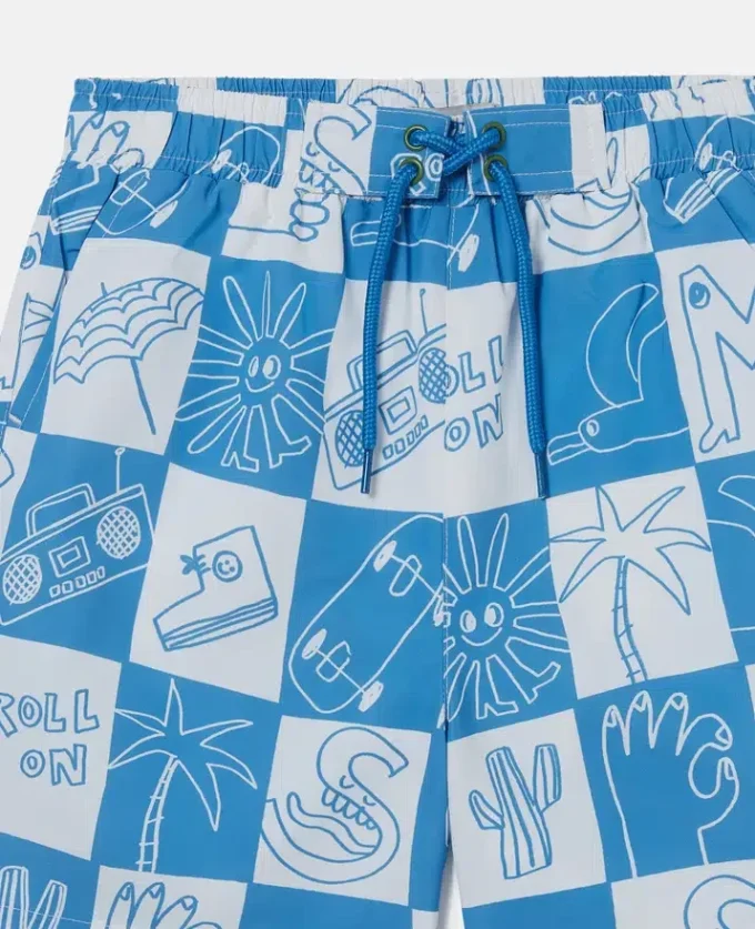 Brand Lettering Check badshorts Brand Lettering Check badshorts