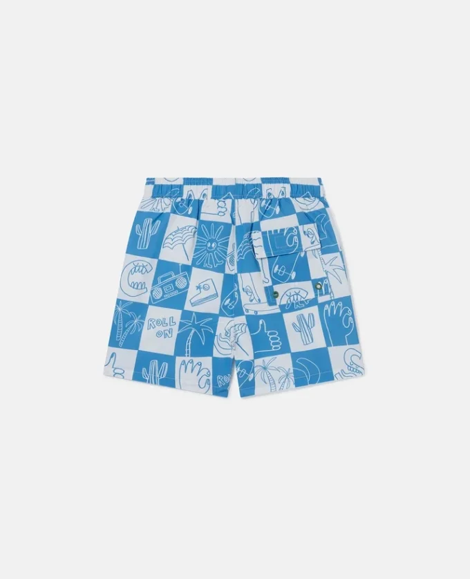 Brand Lettering Check badshorts Brand Lettering Check badshorts