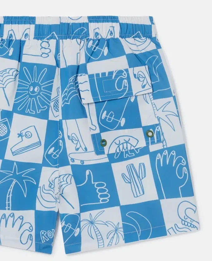 Brand Lettering Check badshorts Brand Lettering Check badshorts