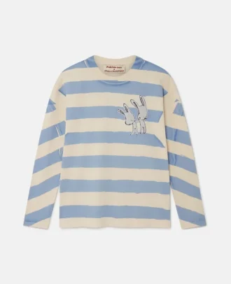 Bretonsk T-shirt med broderad kanin