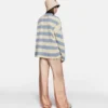Bretonsk T-shirt med broderad kanin Bretonsk T-shirt med broderad kanin